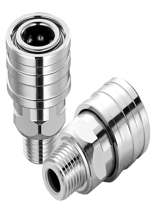 JOEJET 1/4" Pressure Washer Fittings-Stainless Steel Pressure Washer Adapter-1/4" Quick Connect Socket to 1/4" Male NPT Power Washer Coupler-5000 PSI - Image 1